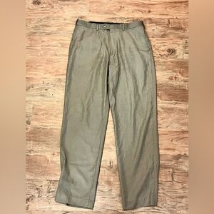 Roundtree & Yorke Easy Care Dress Pants | Lightweight Olive | 36x34